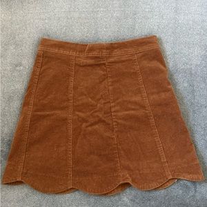 Altar’d state corduroy scalloped mini skirt XS